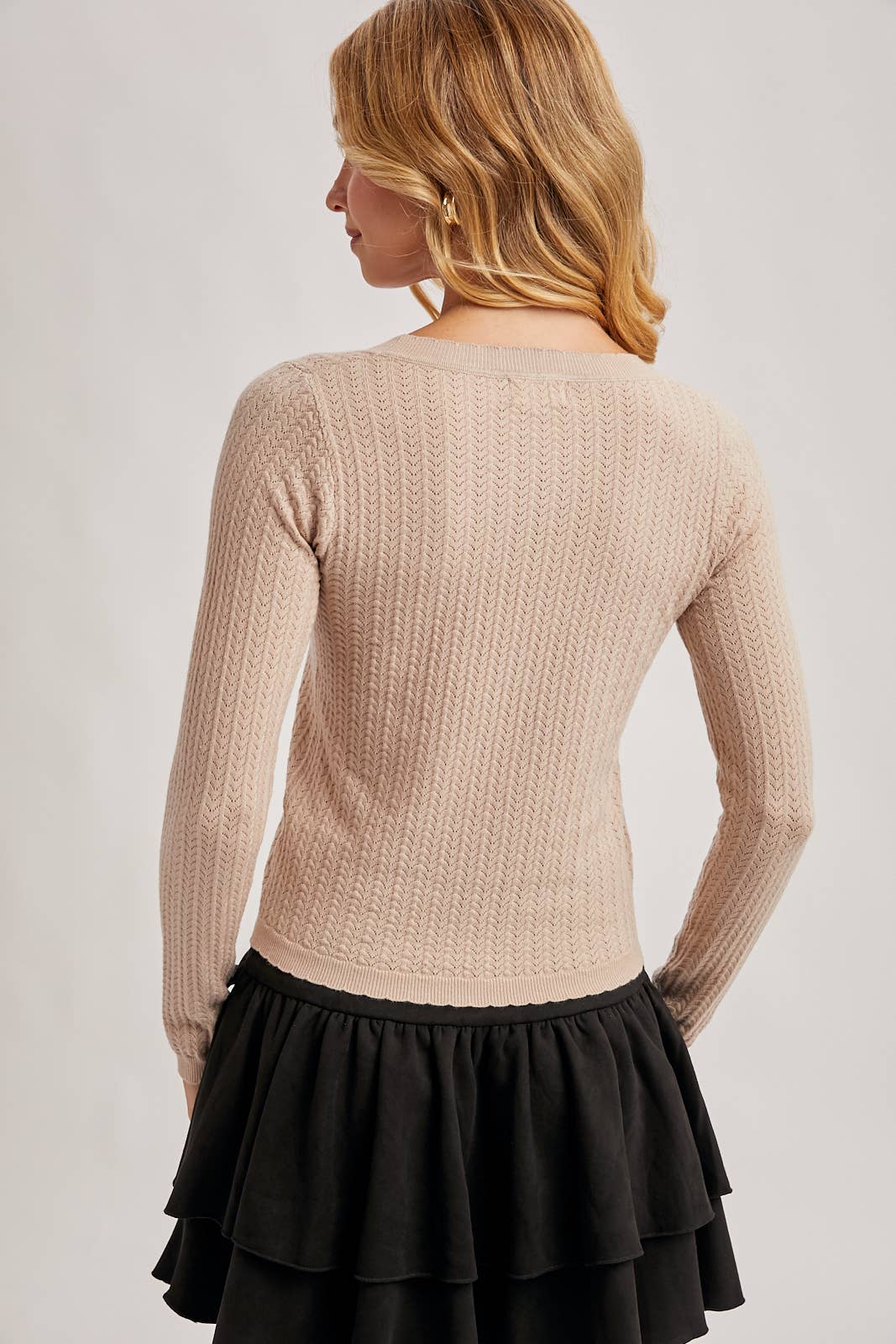Pointelle Knit Sweater