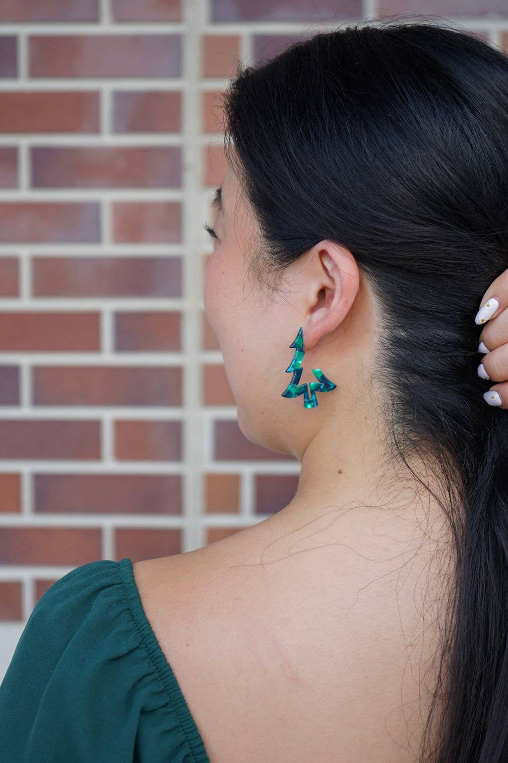 Christmas Tree Hoops