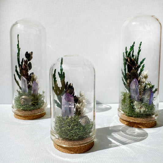 Starlight Crystal Fairy Garden Mini Floral Terrarium