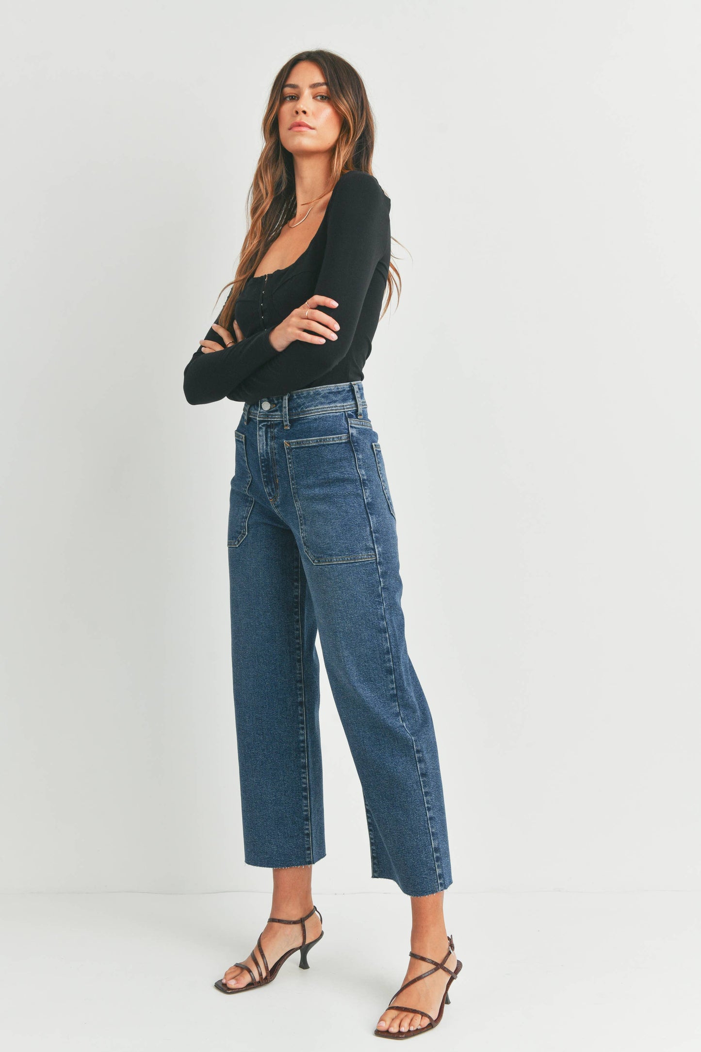 JUST BLACK DENIM - Utility Wide Leg
