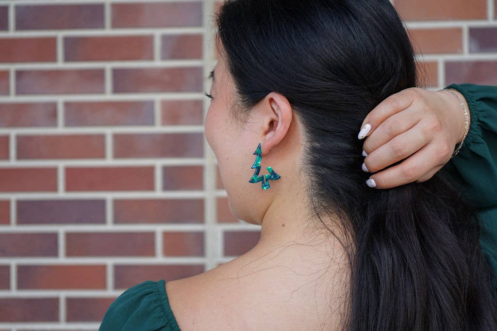 Christmas Tree Hoops