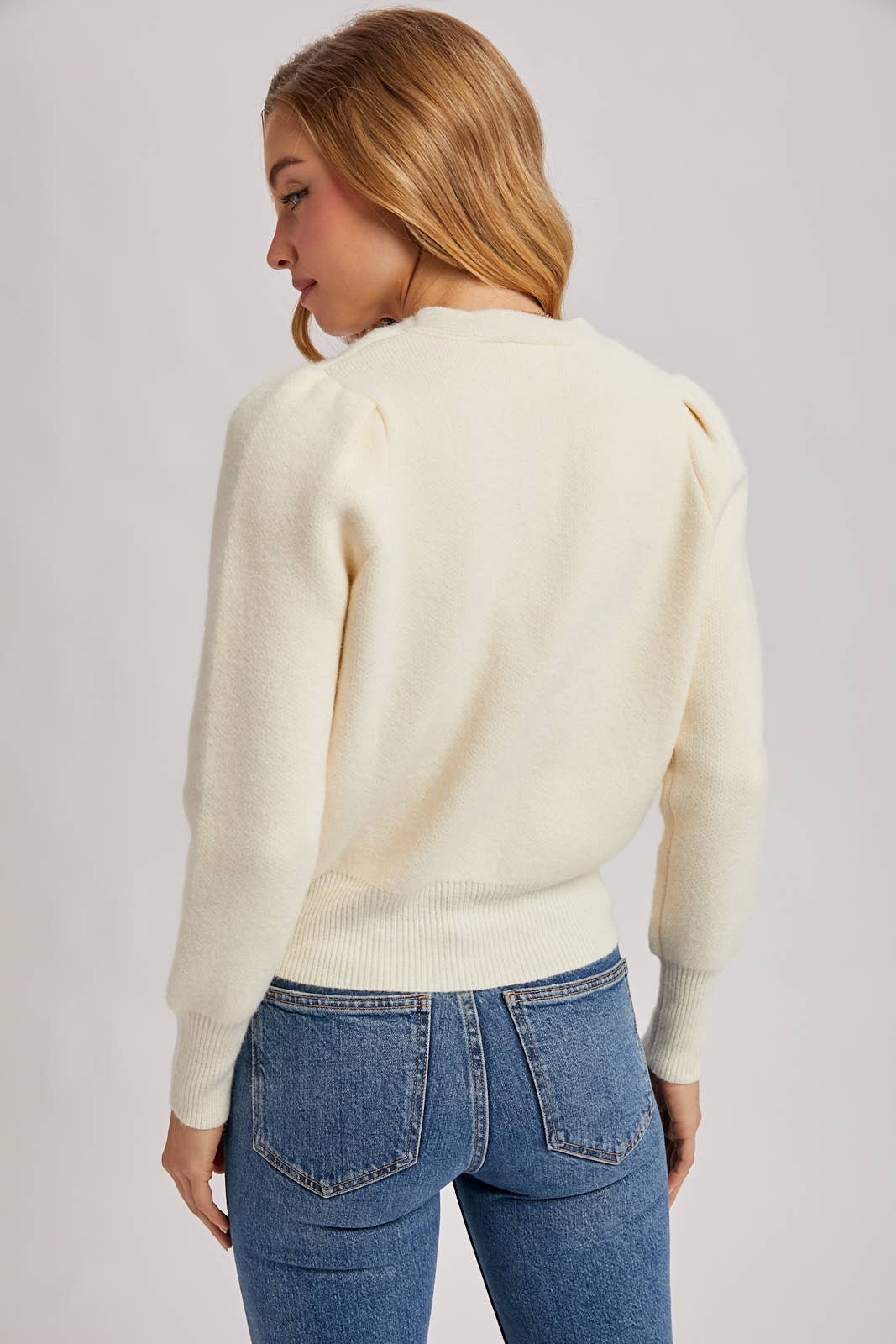 Gold Button Sweater Cardigan