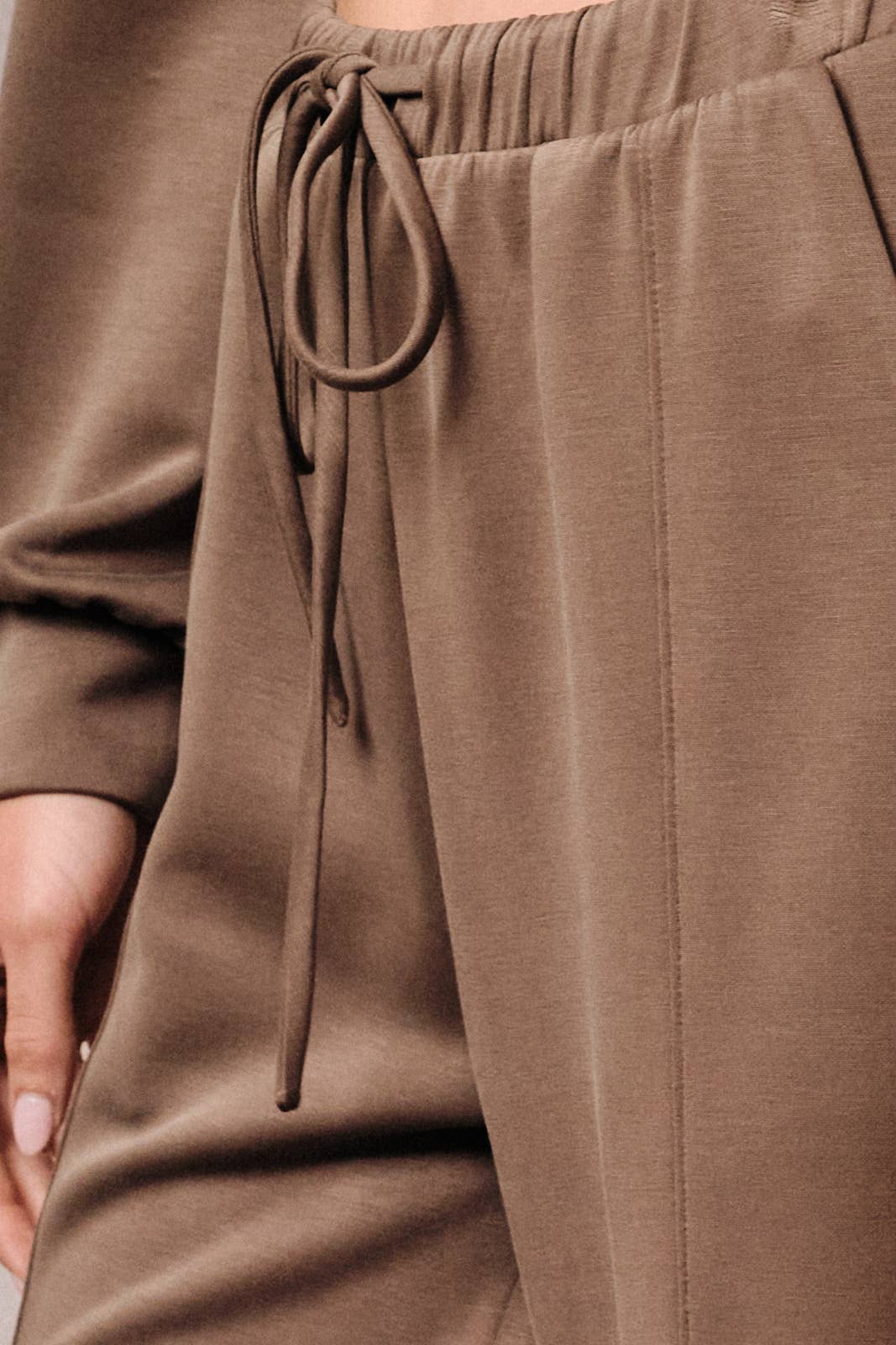 Front Seam Wide Leg Lounge Pants