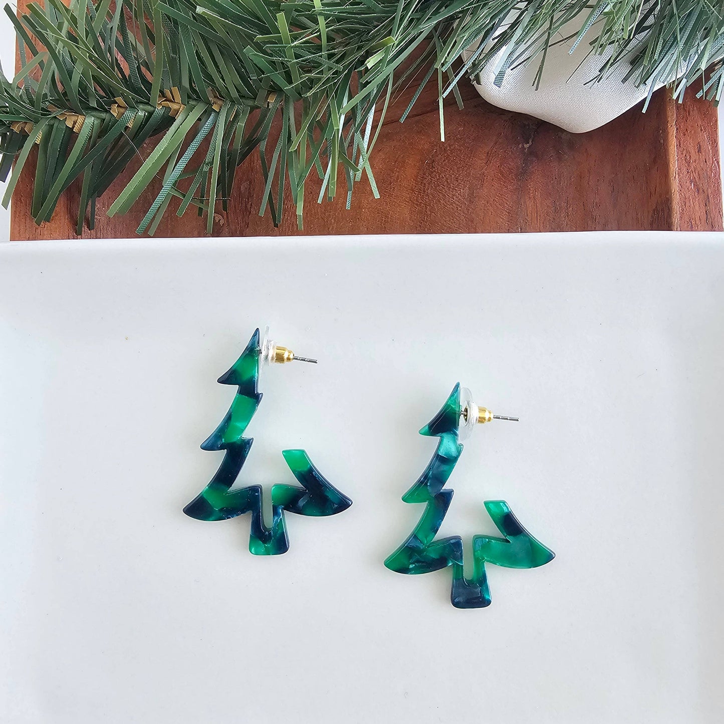 Christmas Tree Hoops
