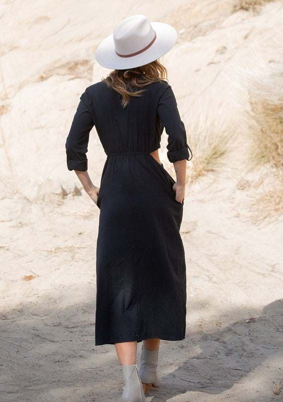 The Joanie Cut Out Midi Dress