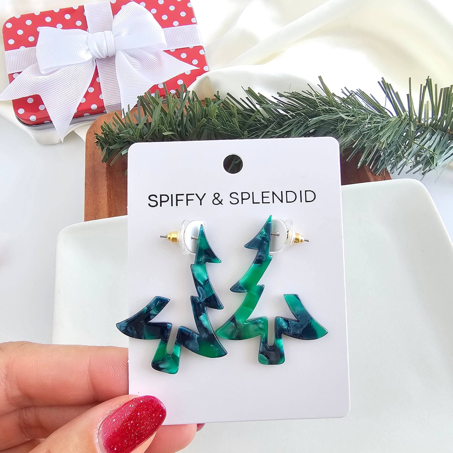 Christmas Tree Hoops