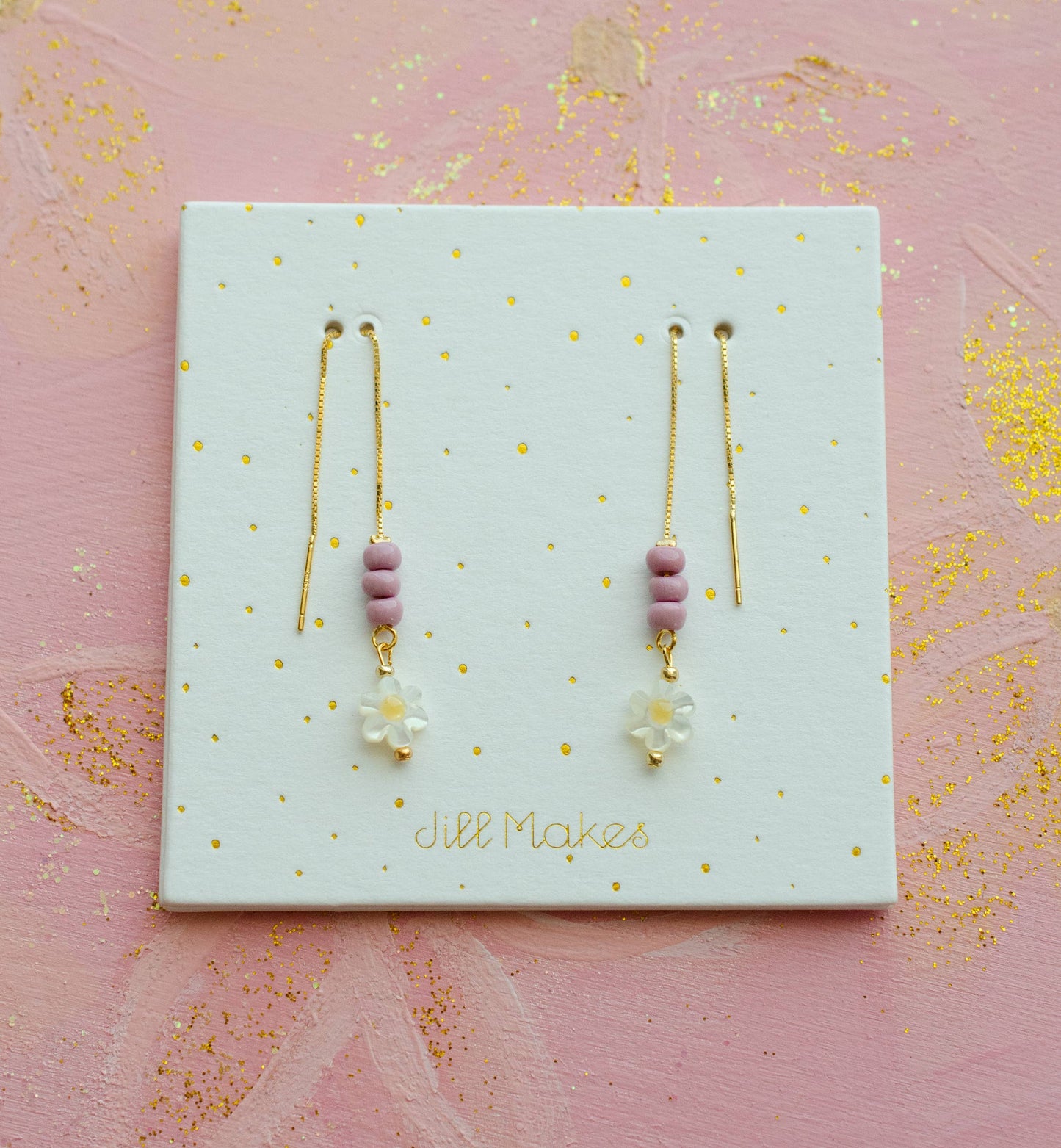 Flower Threader Earrings