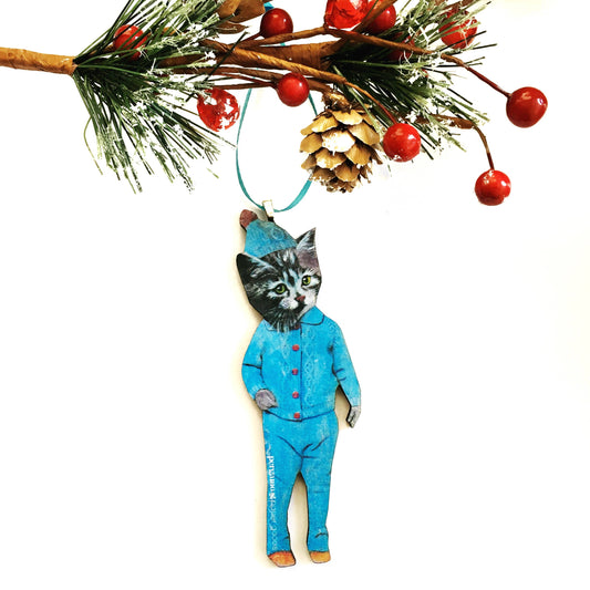 Retro Kitten Ornament