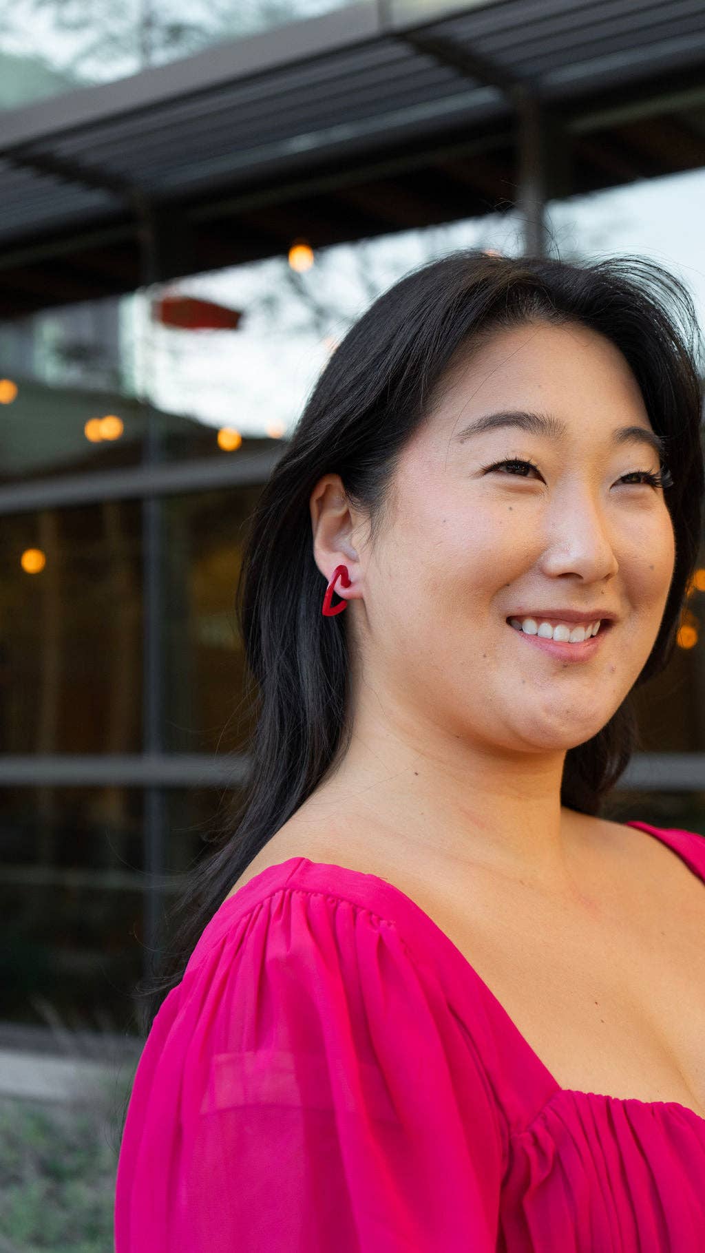 Mini Heart Hoops - Red