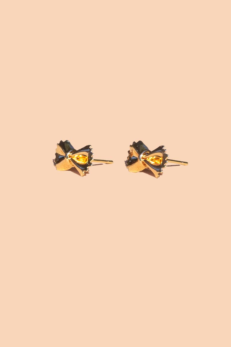 Bow Tie Pasta Stud Earrings
