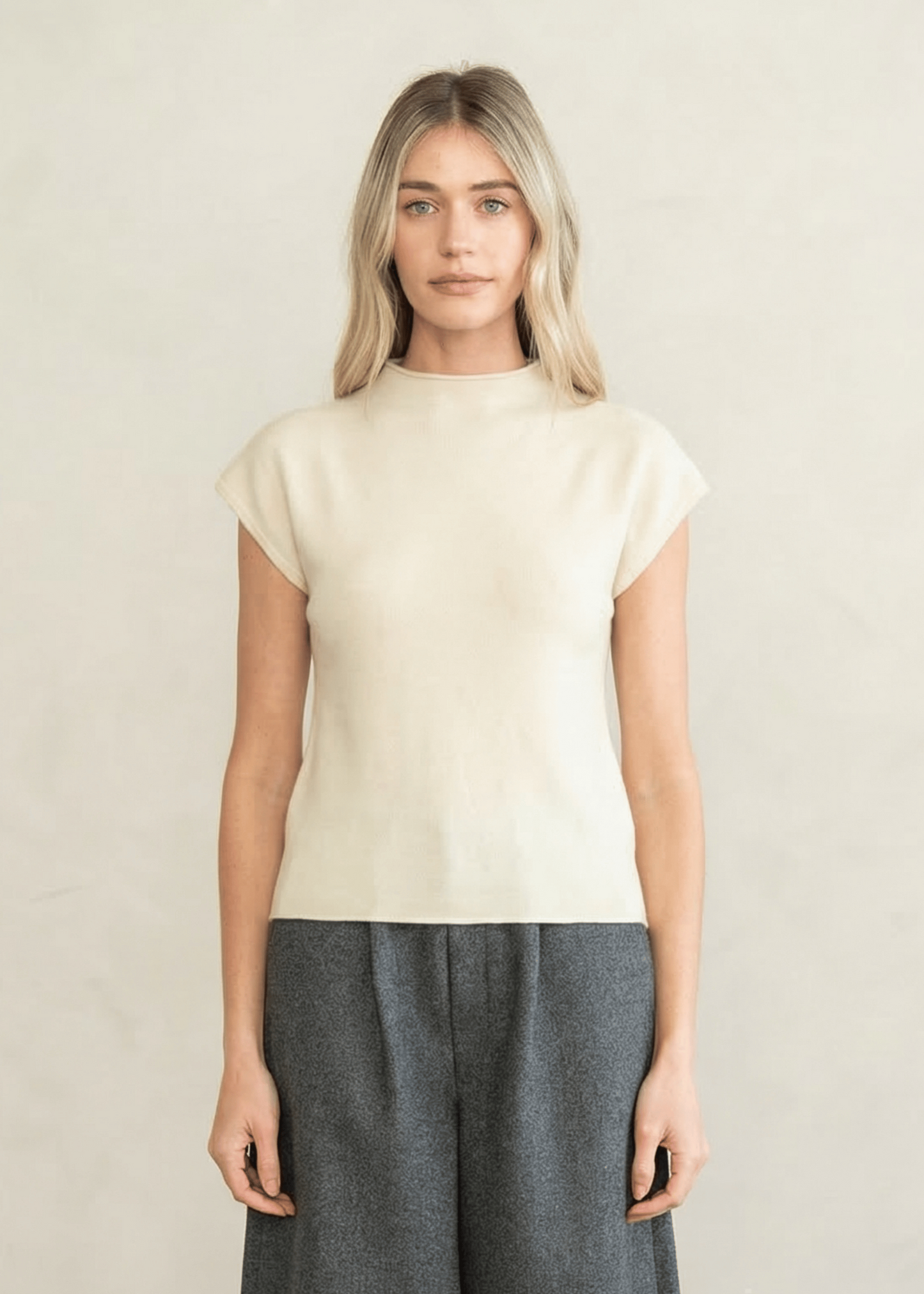 Back Detail Keyhole Button Sweater