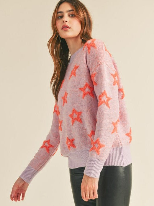 Fuzzy Star Sweater