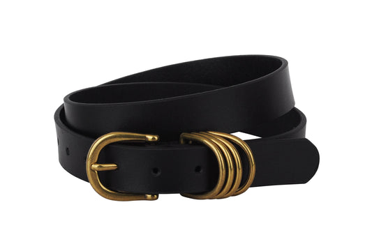 Multi Ring Leather Belt