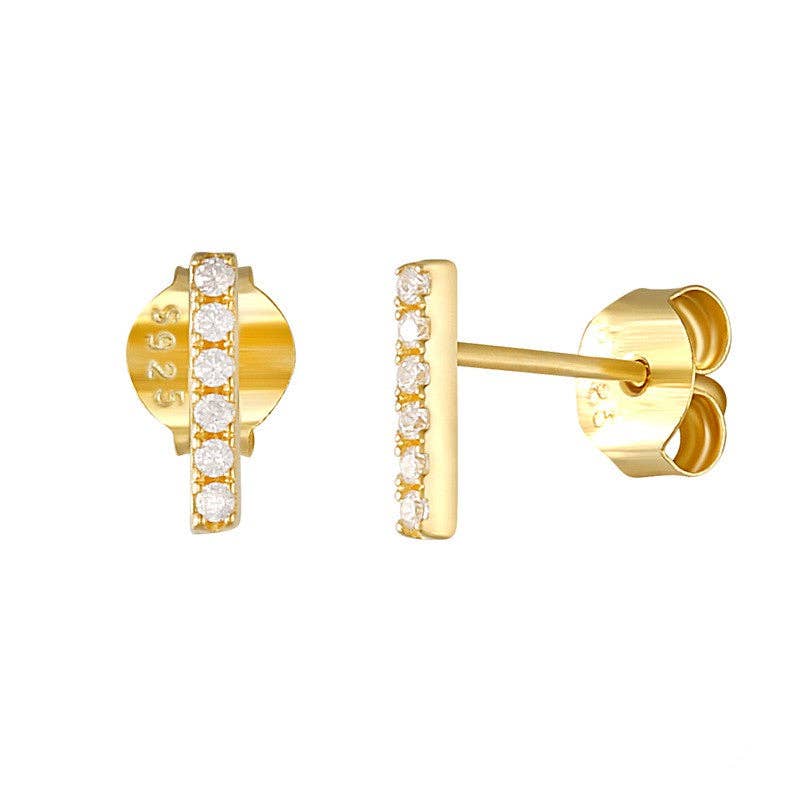 Boca Bar Studs Gold