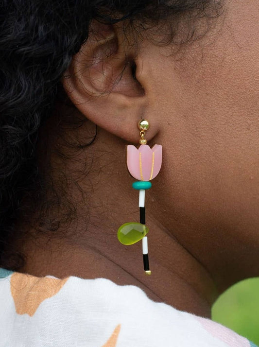 Flower Mismatch Earrings: Style 1 and 1