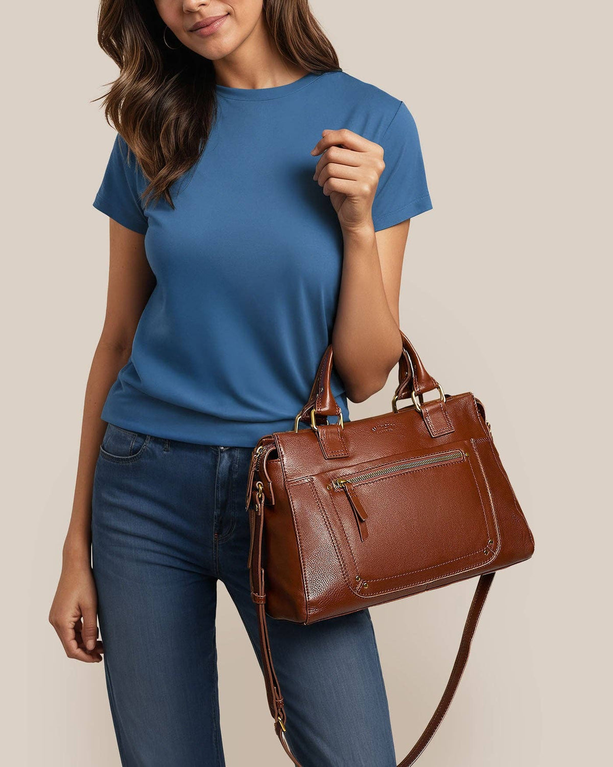 Jamestown Satchel - Brandy