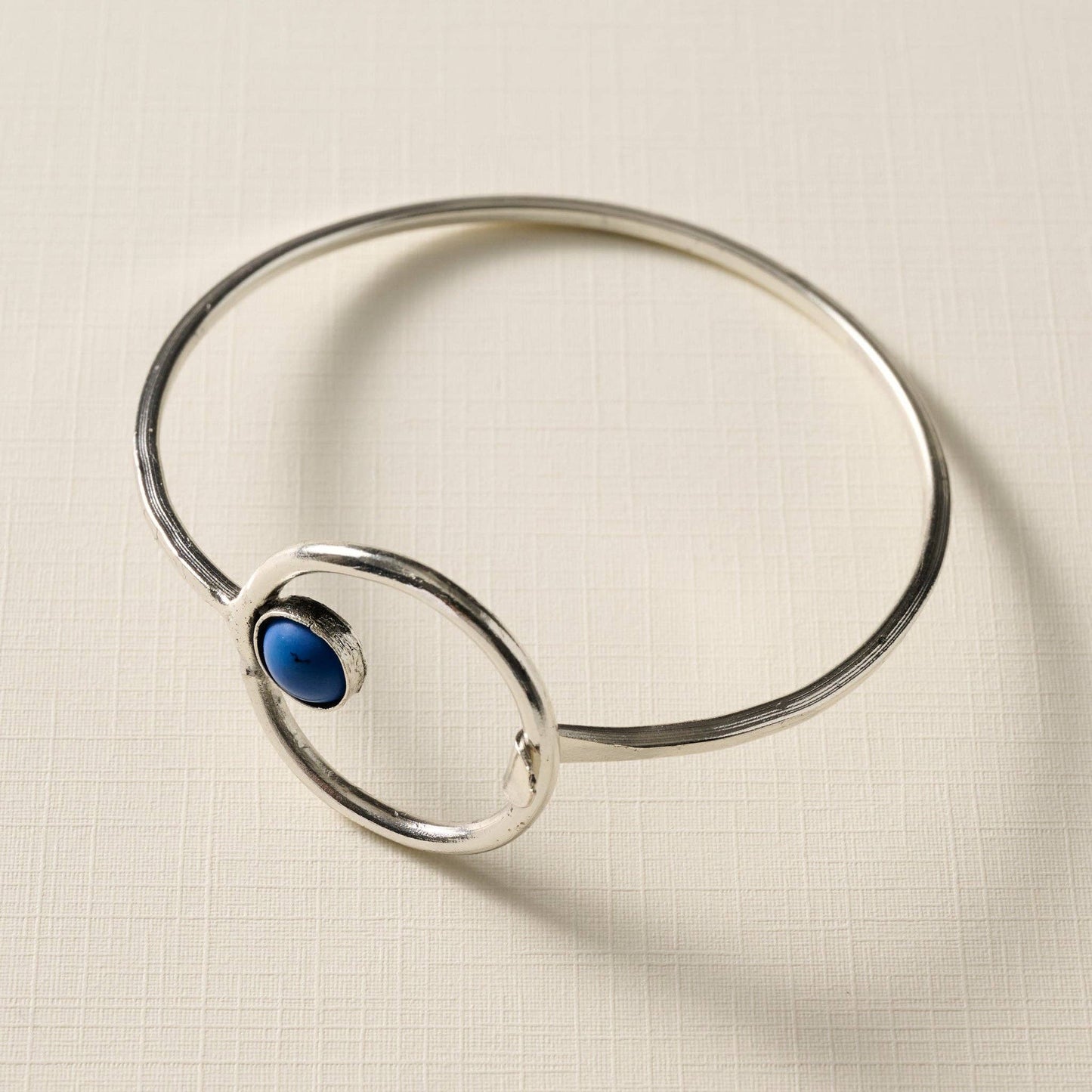 Kaksha Silver Cobalt Bead Bracelet