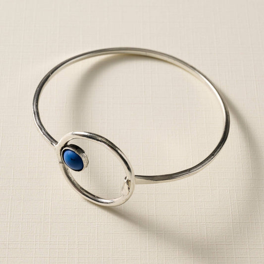 Kaksha Silver Cobalt Bead Bracelet