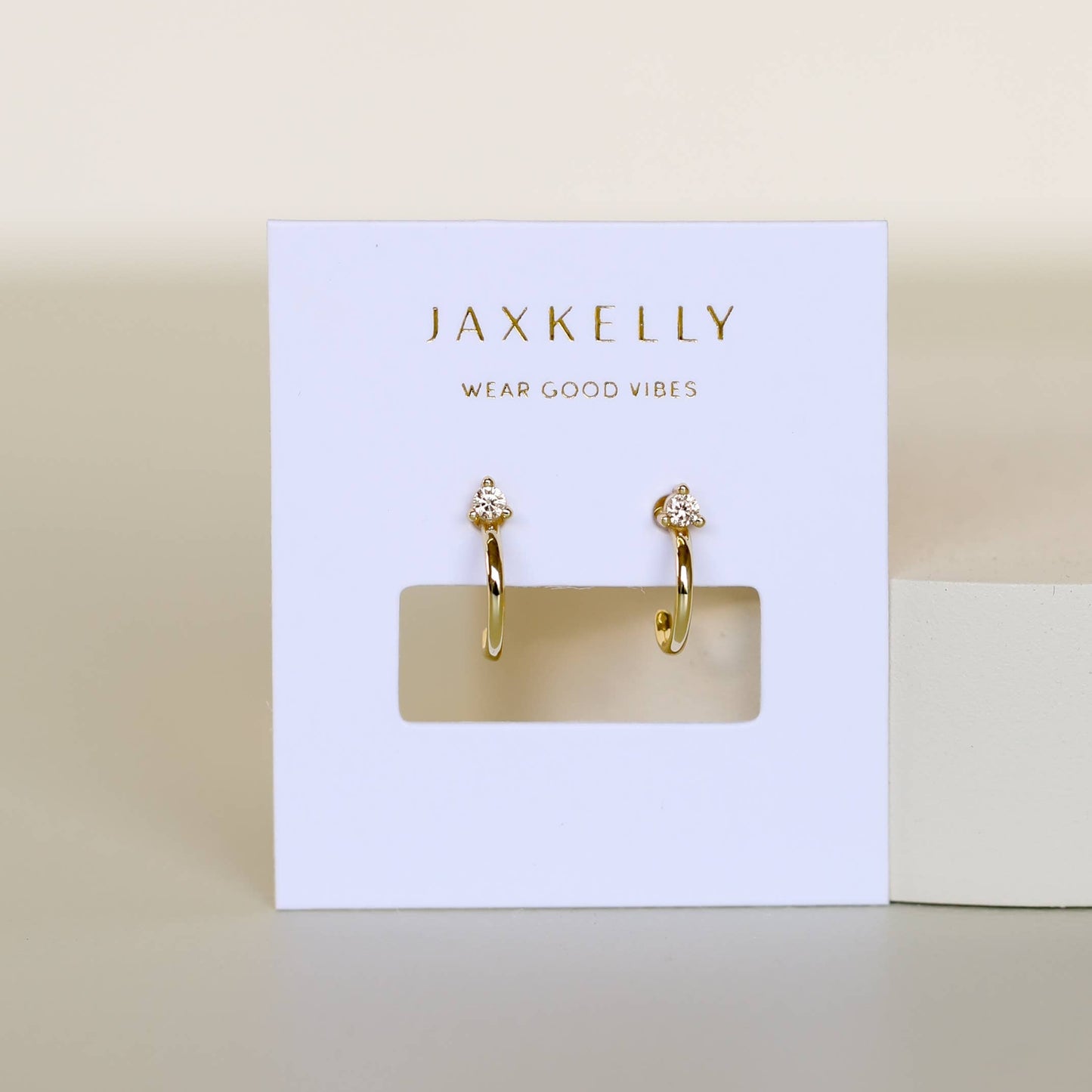 Open Mini Hoop - Champagne & Gold Earrings