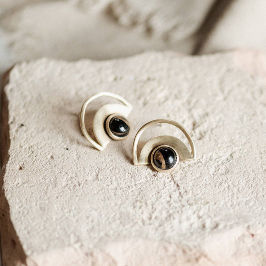 Yuma Studs // Copper Obsidian