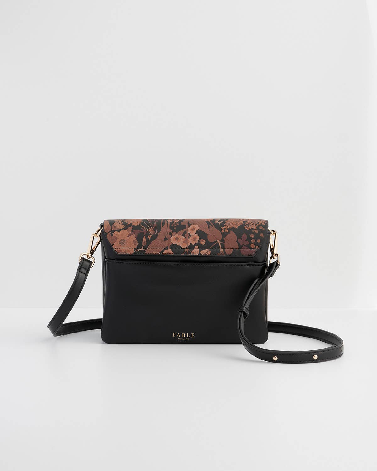 Deco Blooms Black Crossbody Purse