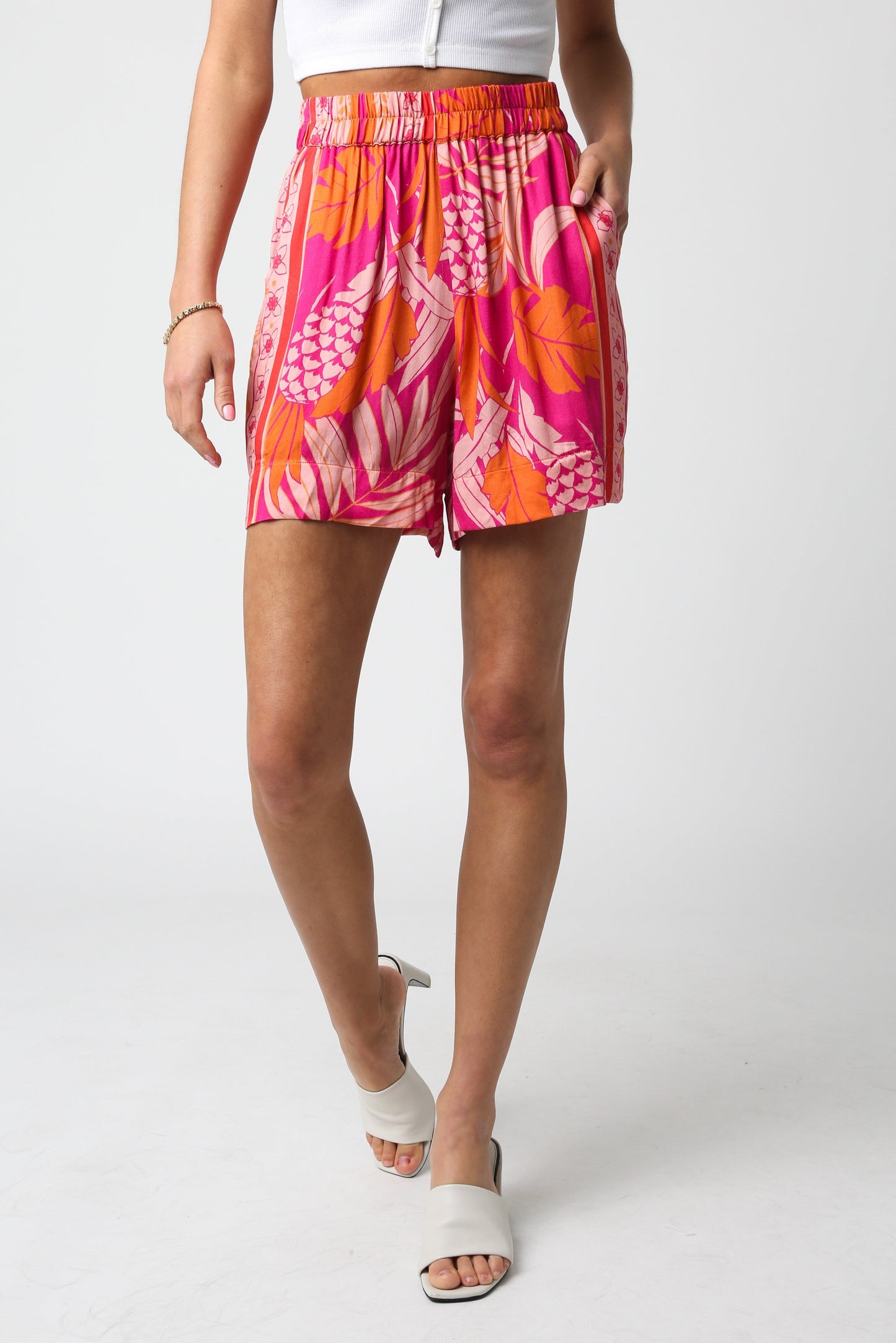 Pineapple Print Shorts
