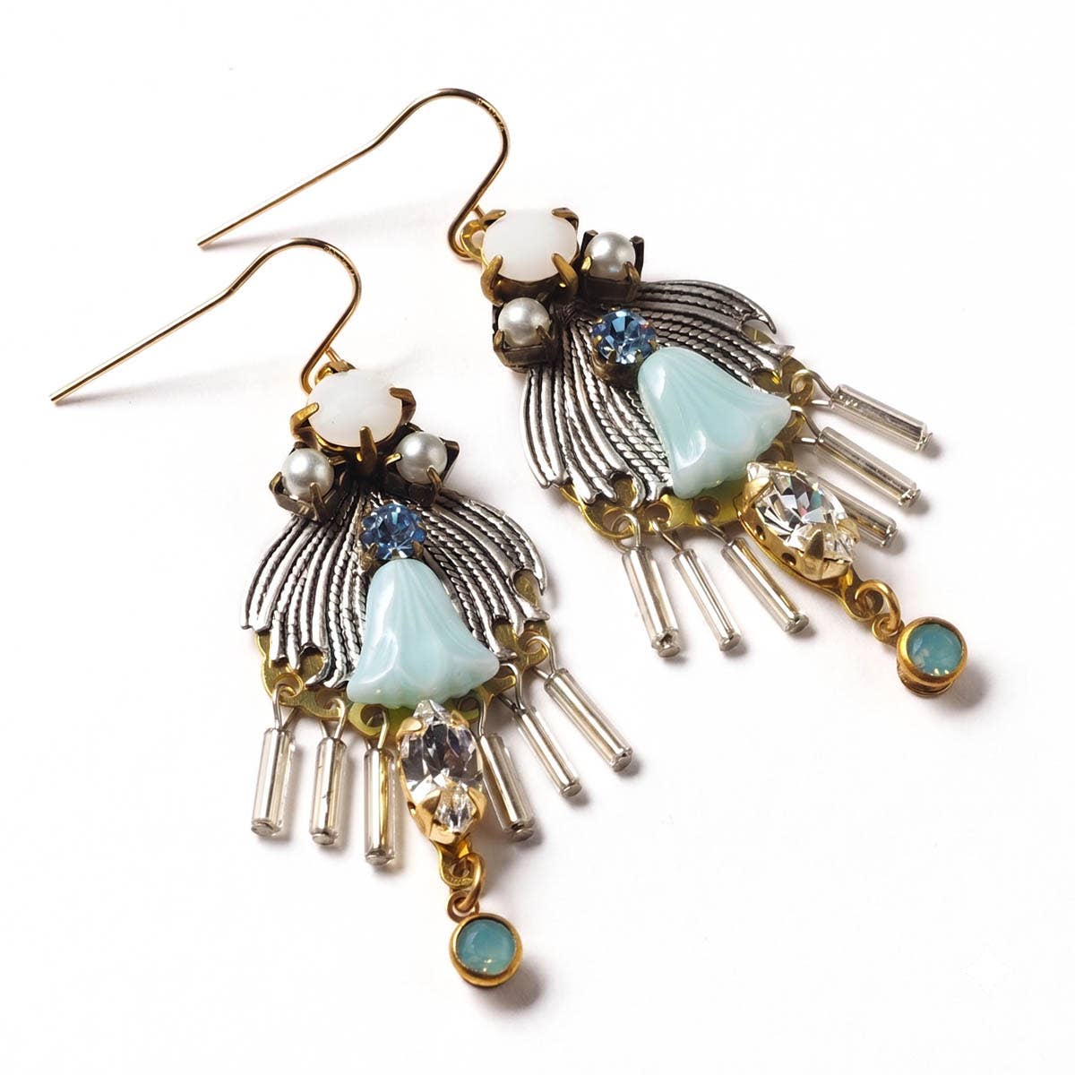 Blue Bell Chandelier Earrings