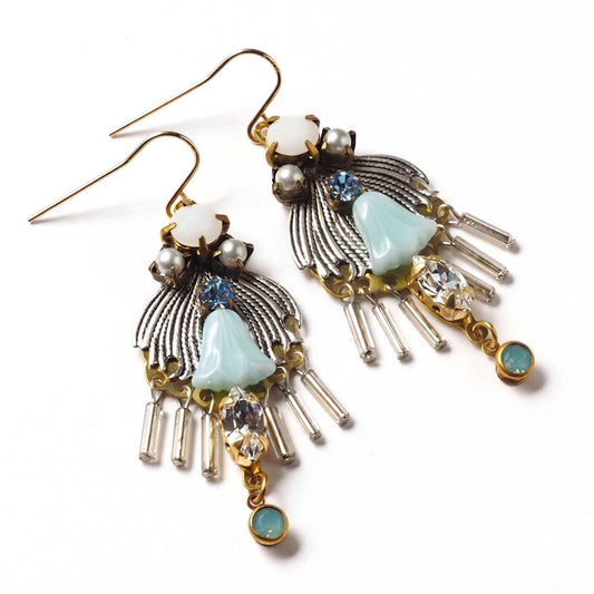 Blue Bell Chandelier Earrings