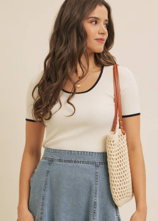 Jilly Scoop Neck Sweater Top