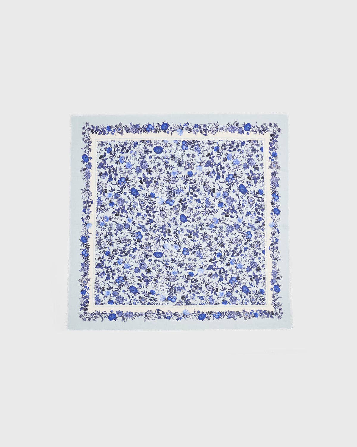 Ditsy Blue Folk Square Scarf