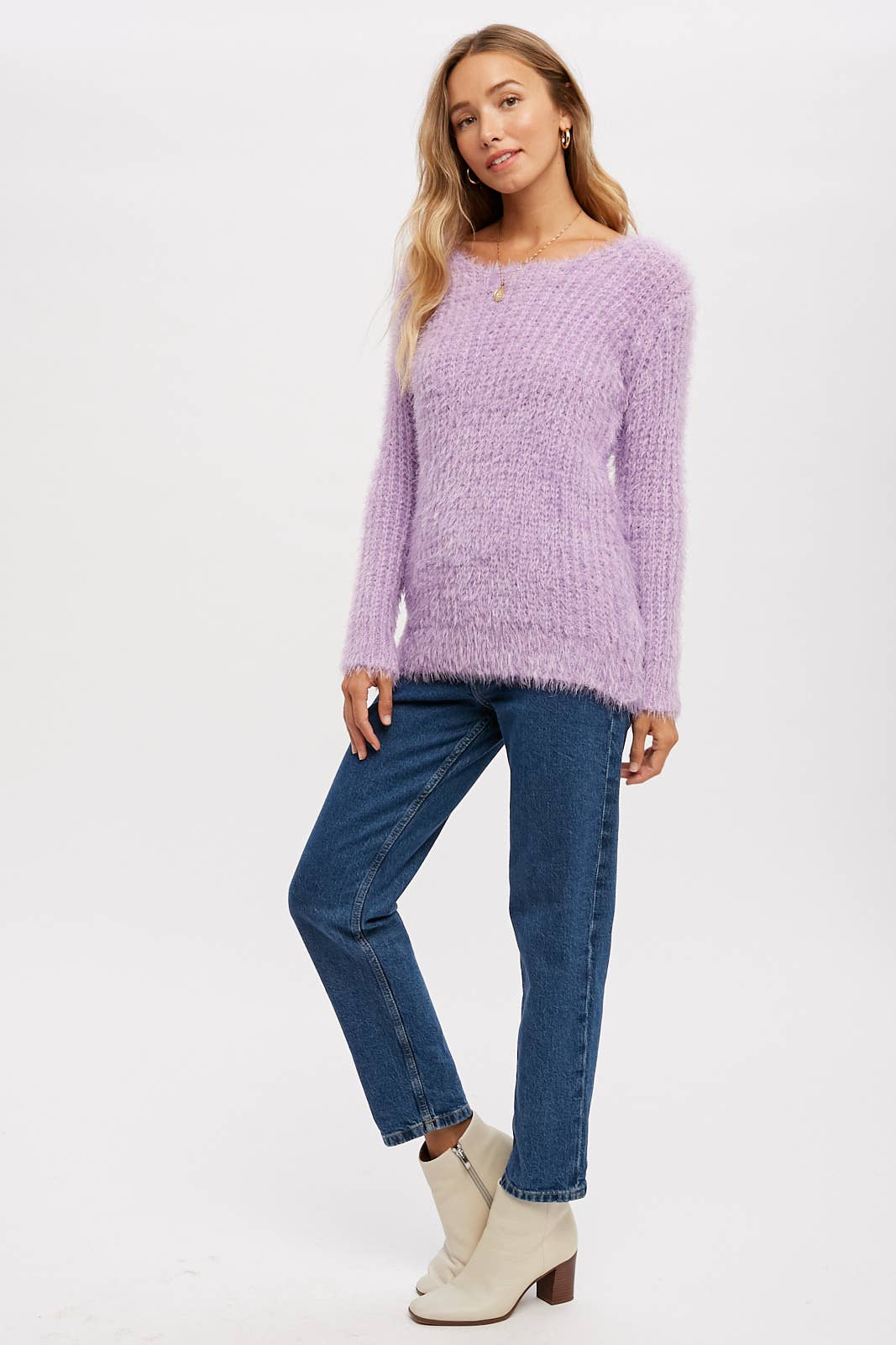 Lavender Fuzzy Sweater