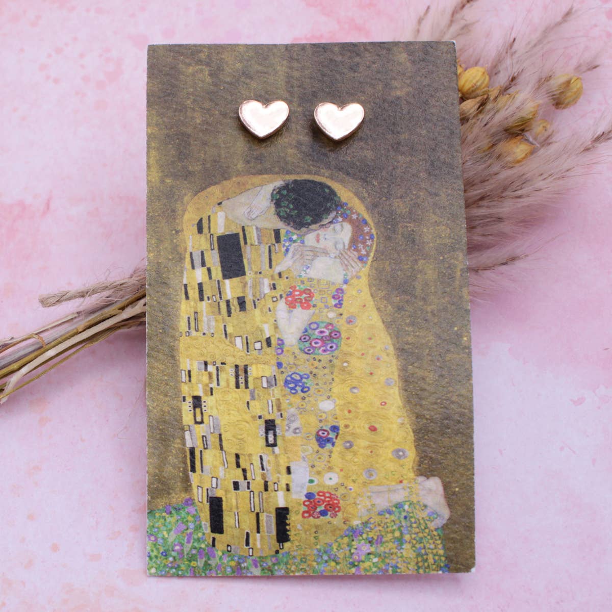 The Kiss Fine Art Heart Earrings