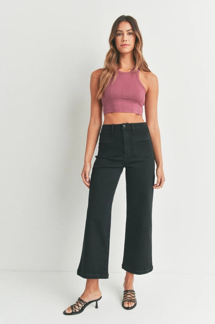 Patch Pocket Wide Leg