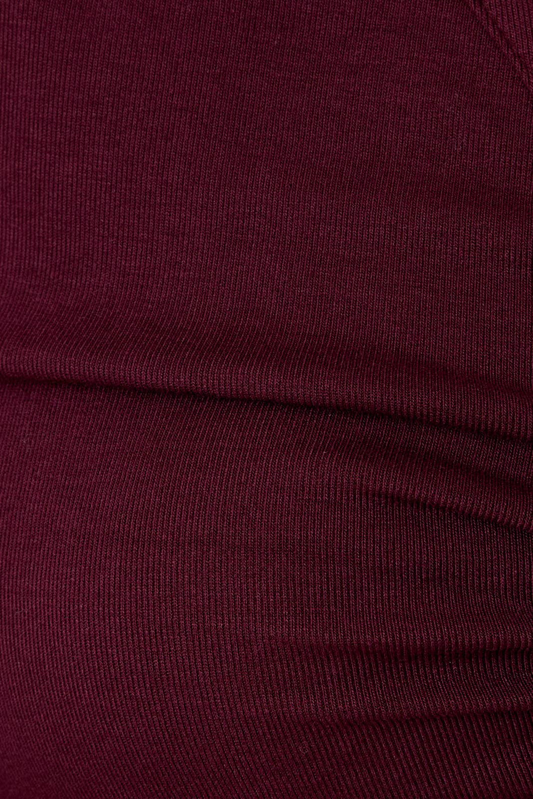 Merlot Front Hook & Eye Knit Top