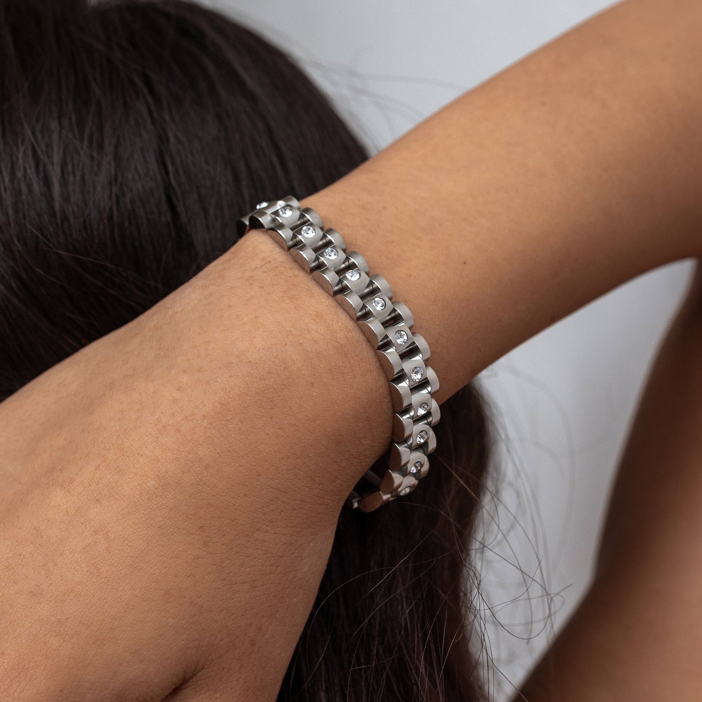 Lineage Bracelet Silver with Cubic Zirconia