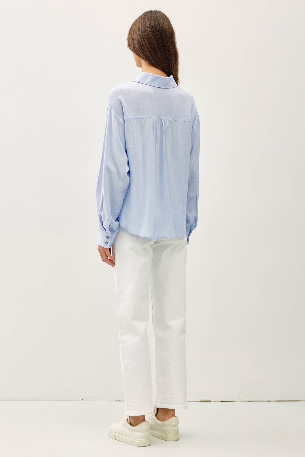 Twist Detail Button Down Shirt