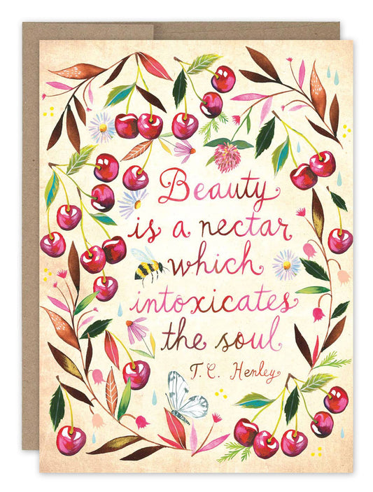Beauty Is Nectar Birthday Card