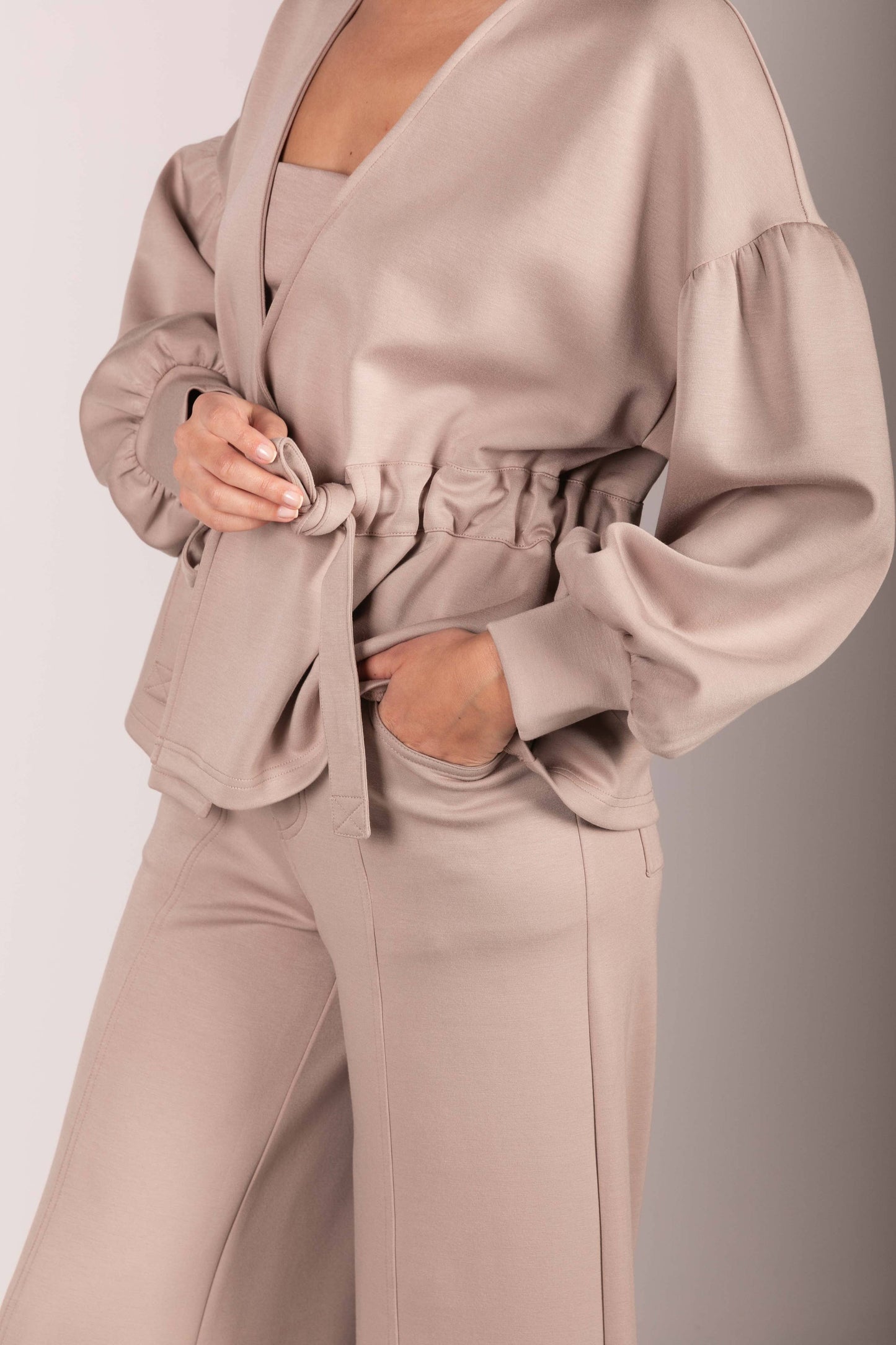 P. CILL Butter Modal Wrap Cardigan