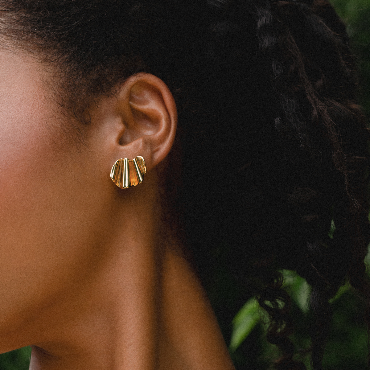 Mari Statement Studs - Yellow Gold