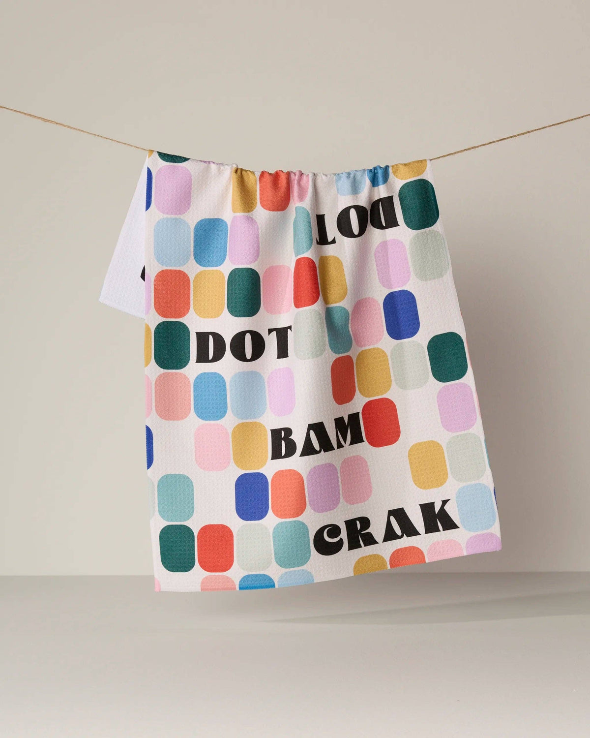Geometry Tile Talk Tea Towel - Mahjong