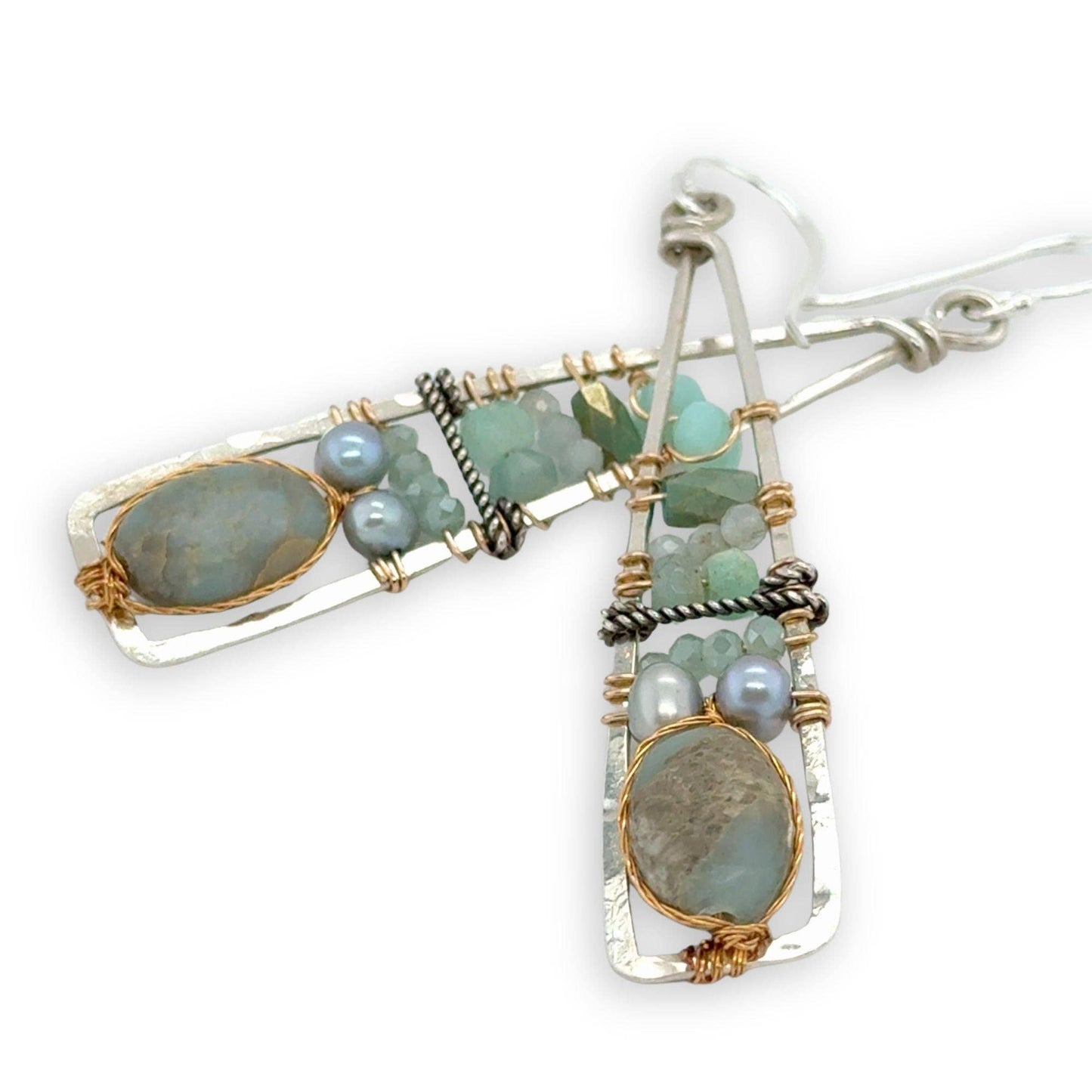 Tall Stack of Terra Verde Earrings