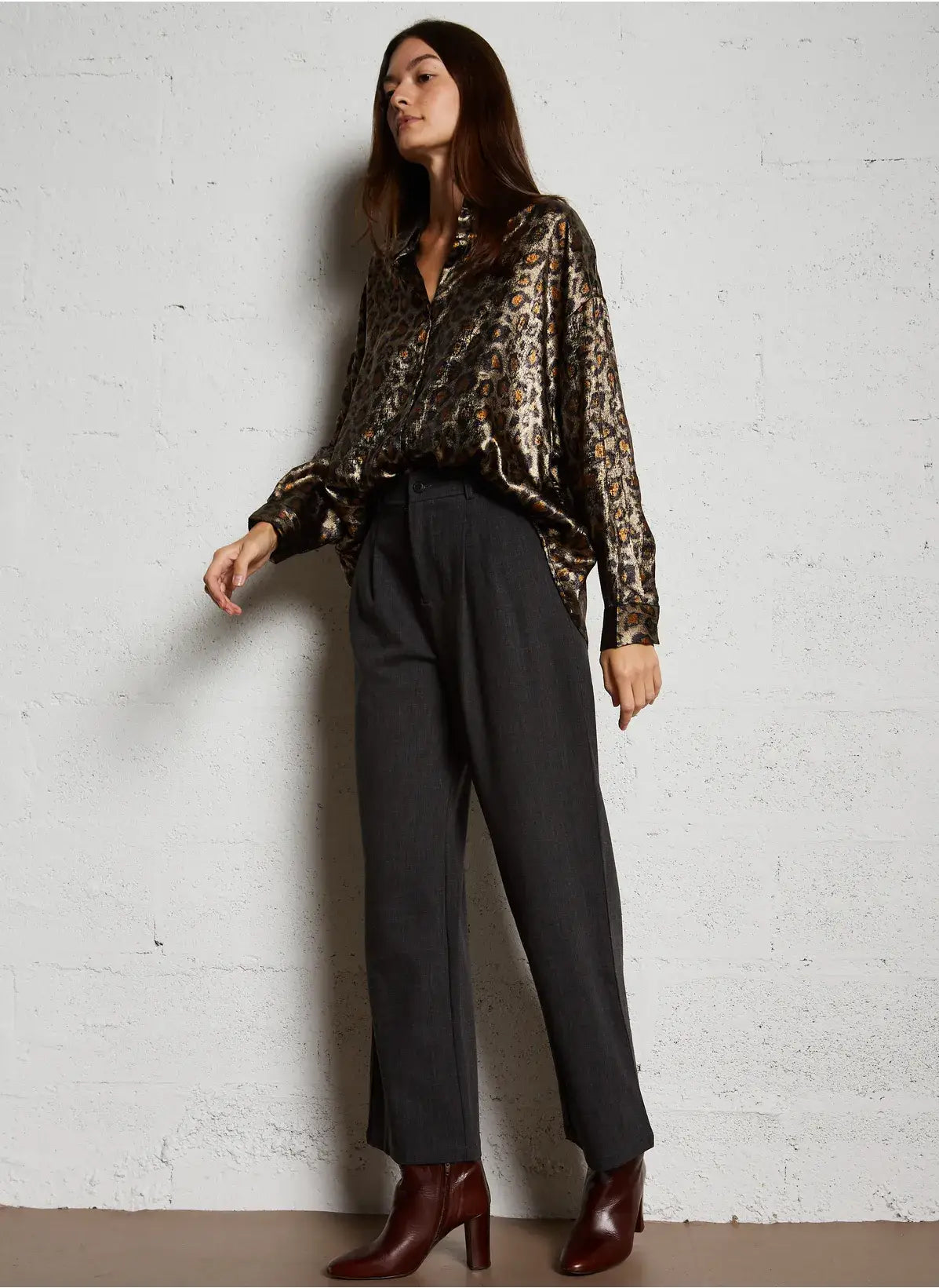 Shimmer Animal Print Blouse