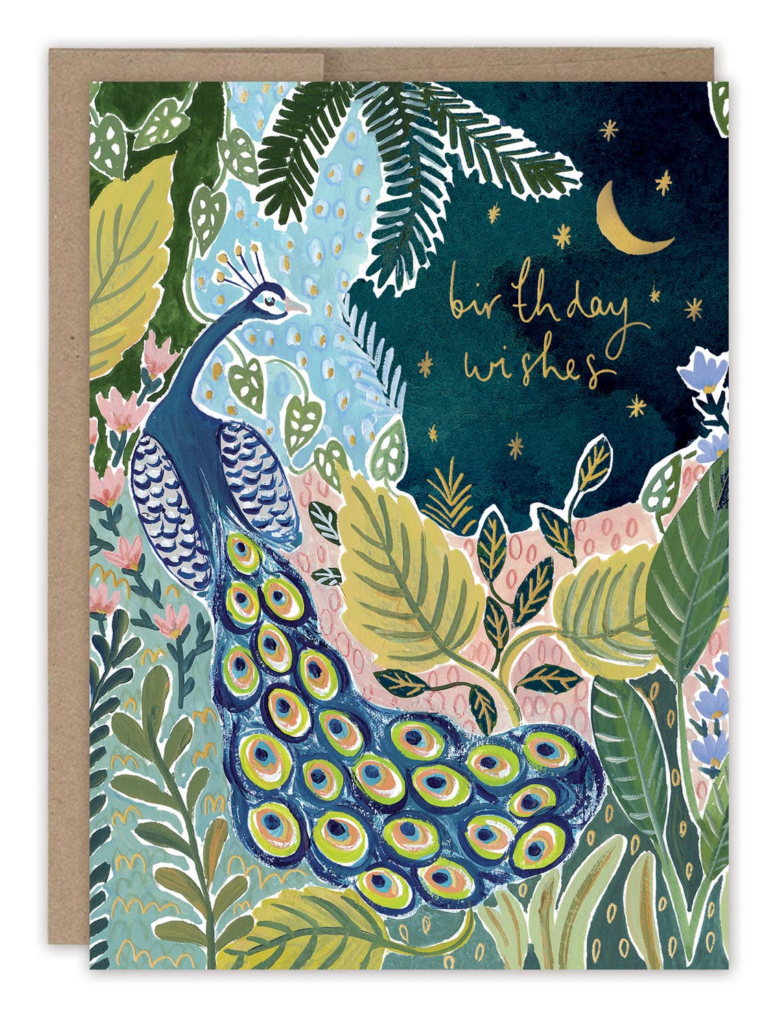 Peacock Birthday Wishes Card
