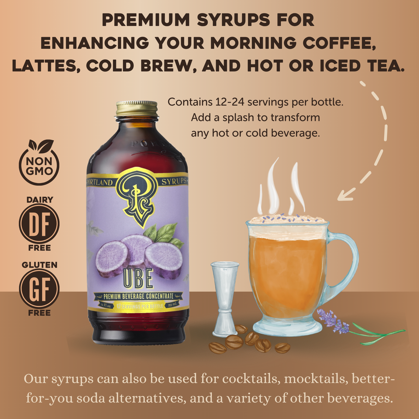 Ube Syrup - Cocktail / Mocktail / Coffee Drink Mix