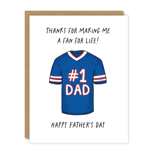 Buffalo Bills Fan for Life Fathers Day Card
