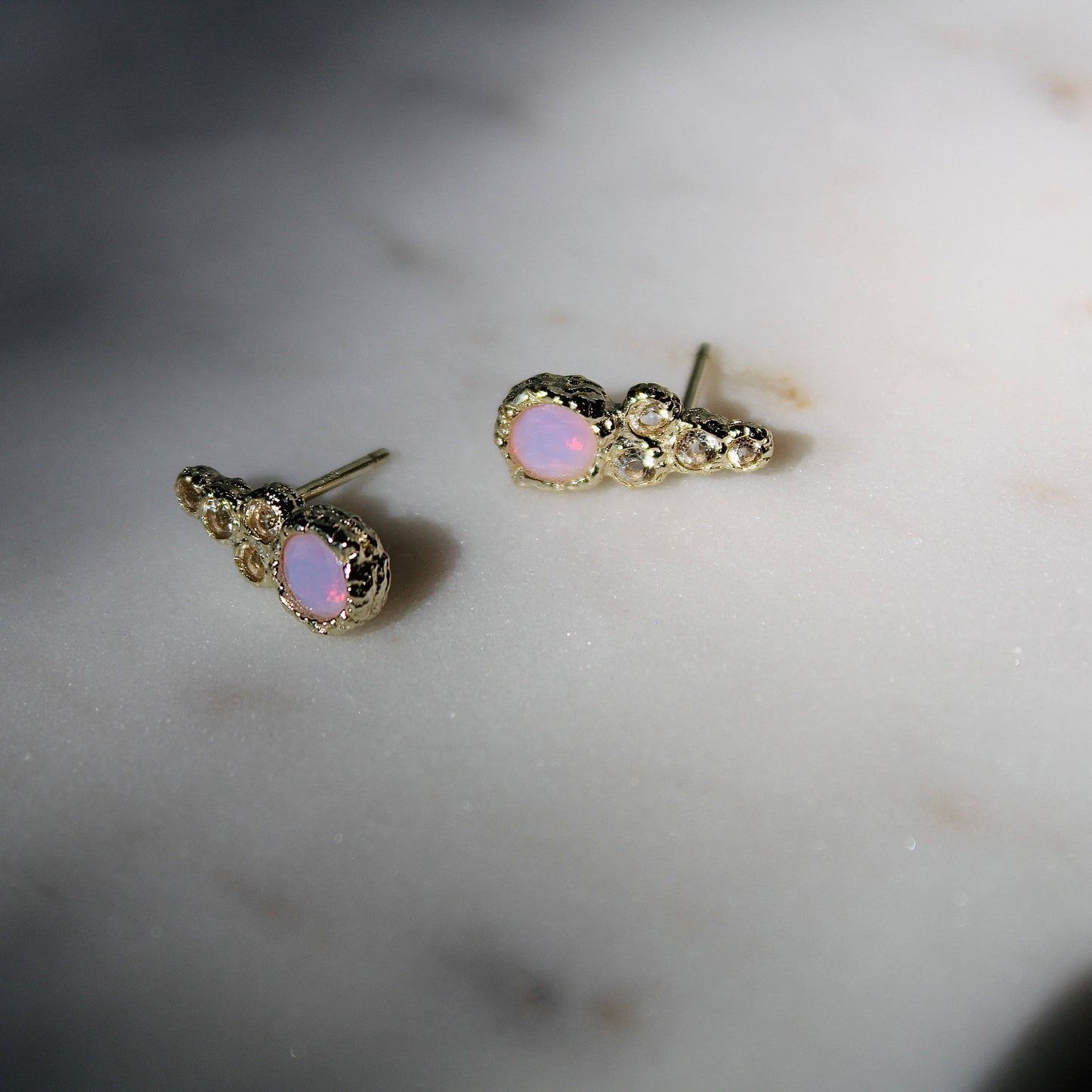 Opalite Topaz Ear Climbers