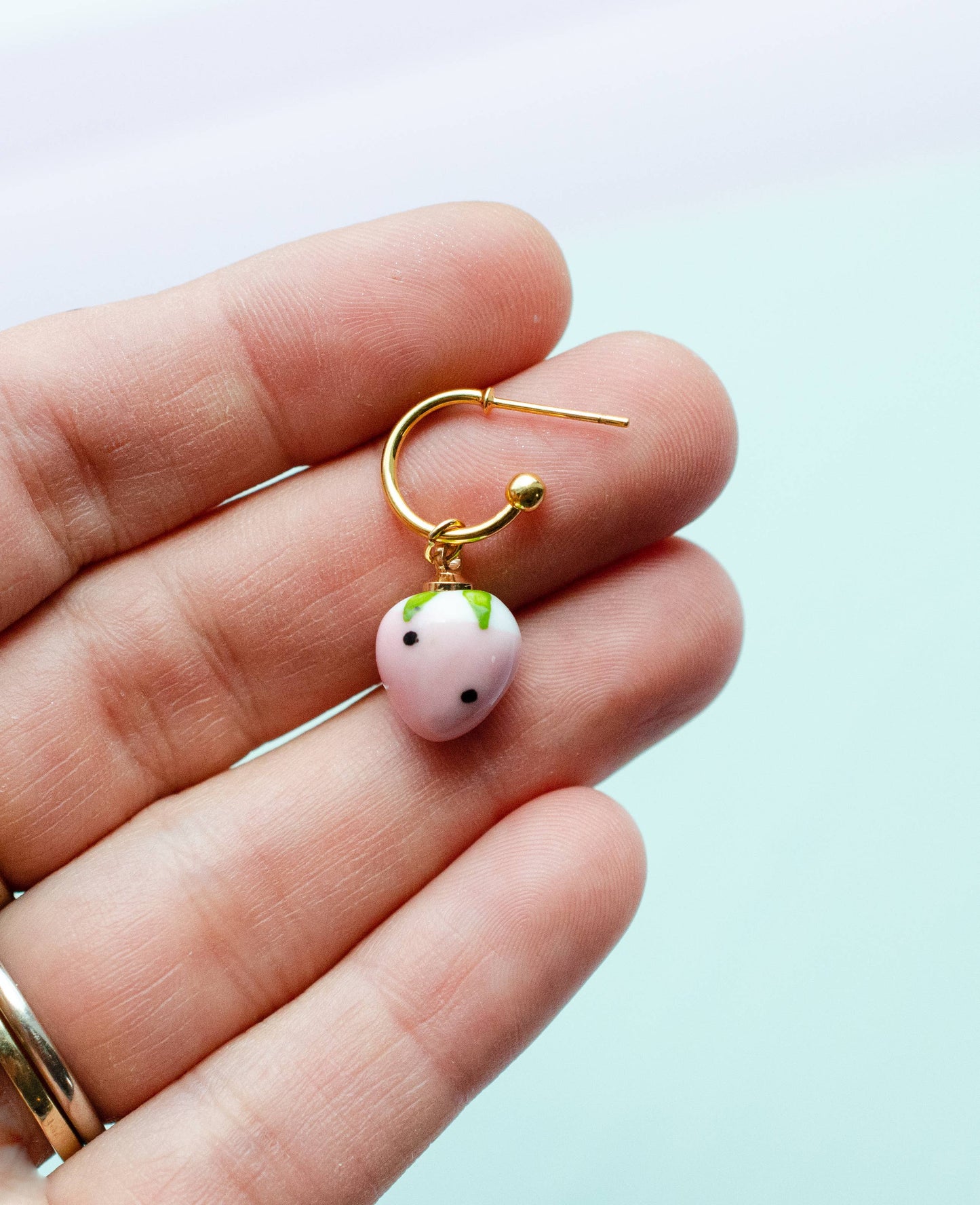 Strawberry Hoop Earrings