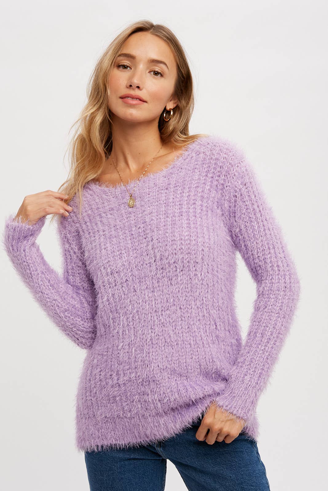 Lavender Fuzzy Sweater