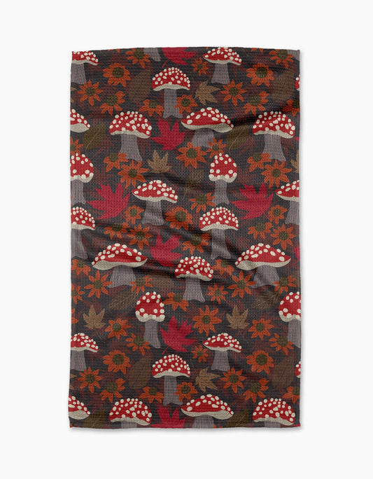 Geometry Mushroom Forest Tea Towel