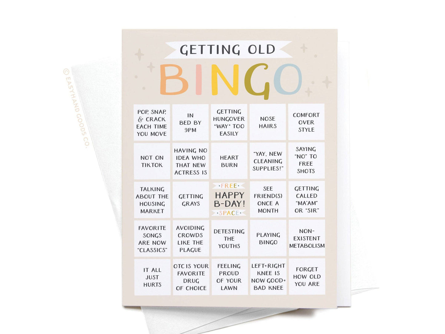 Getting Old Bingo Greeting Card